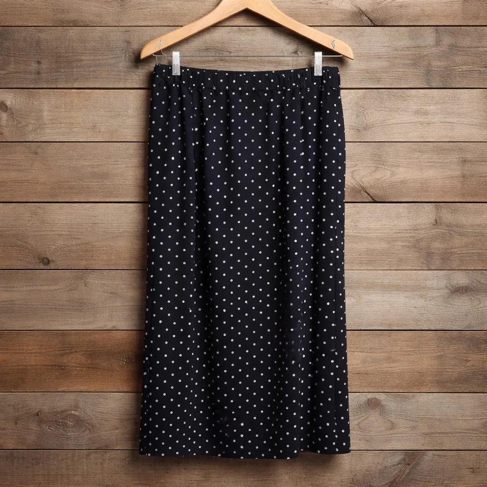 Sag Harbor Woman 1x Polkadot Polyester Maxi Skirt